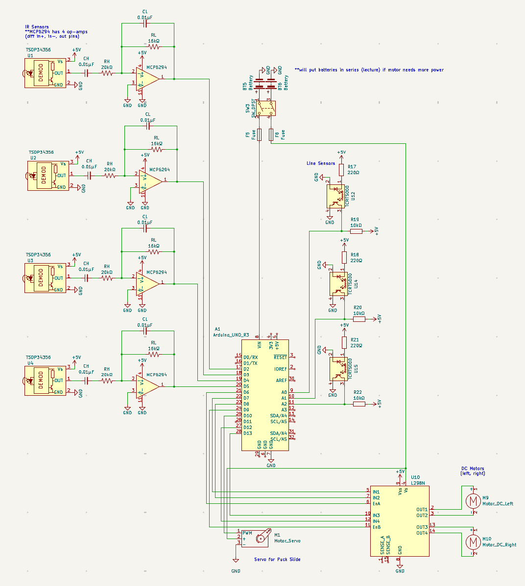 Initial circuit schematic
