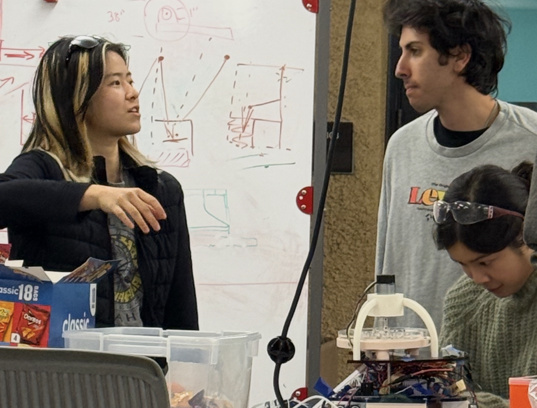 Libby, Jeremy, and Senching debugging in the lab