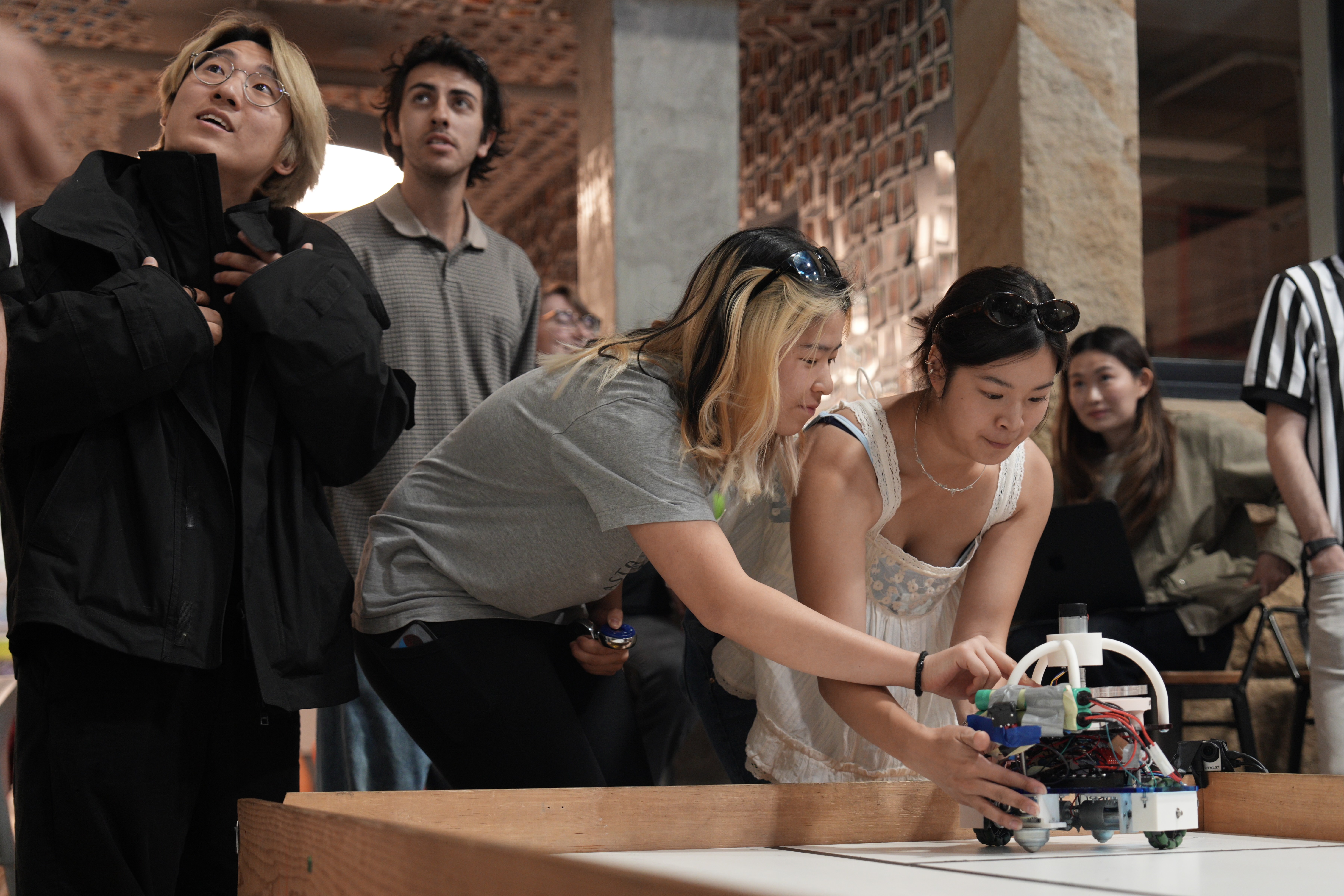 Team making last-minute adjustments to Turty